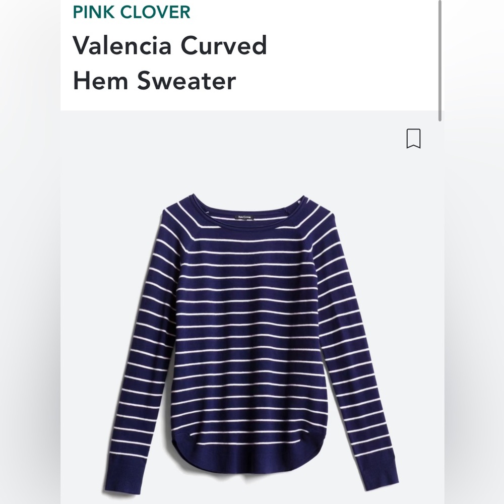 Pink Clover Valencia Curved Hem Sweater Size small